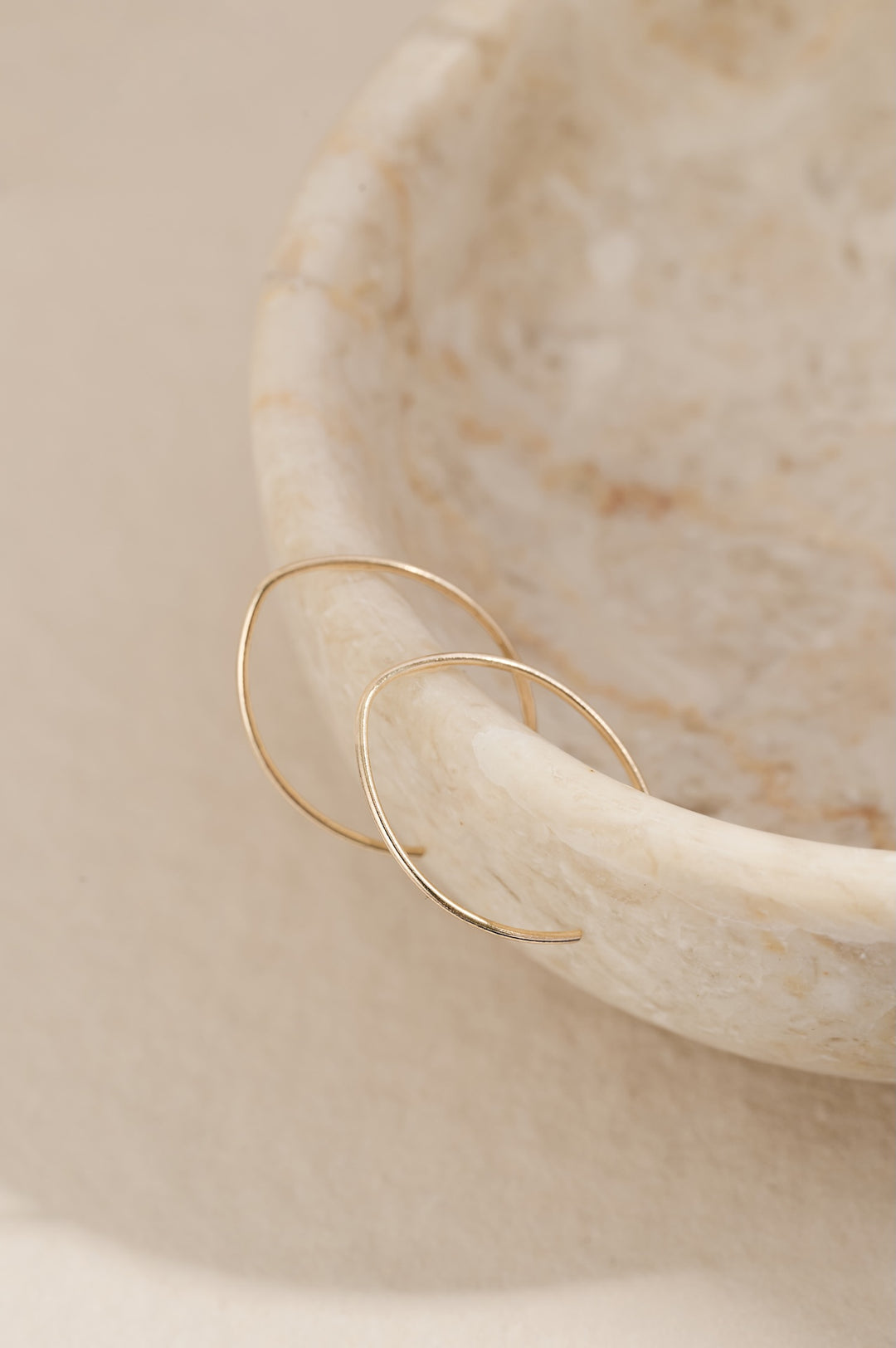 9ct gold arc earrings