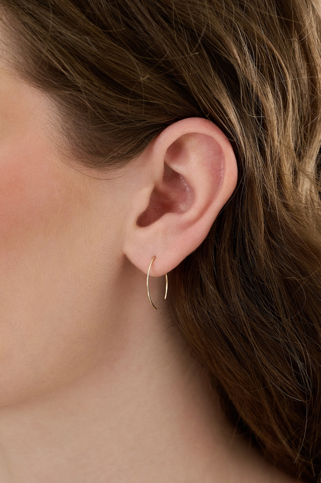 9ct gold arc earrings