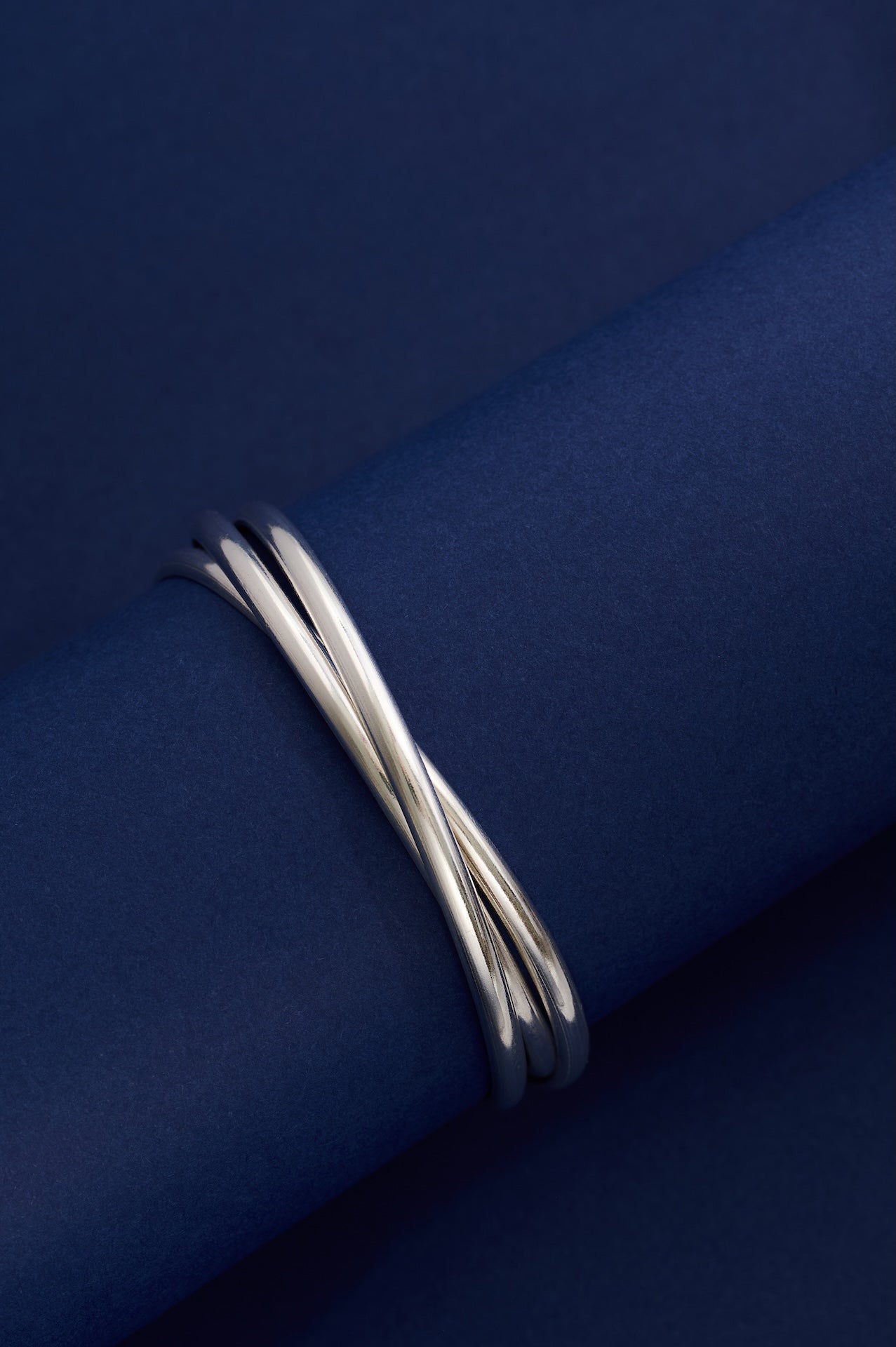 liz lloyd jewellery sterling silver bangle triple