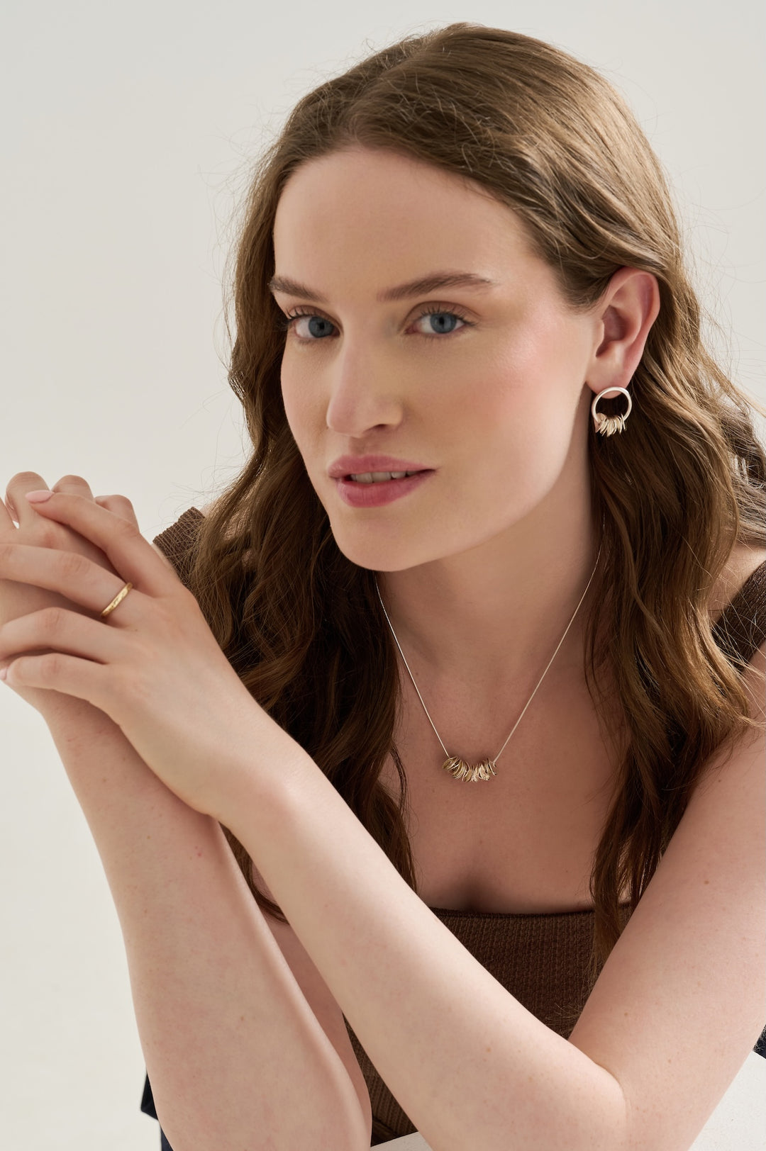 9ct gold textured ring